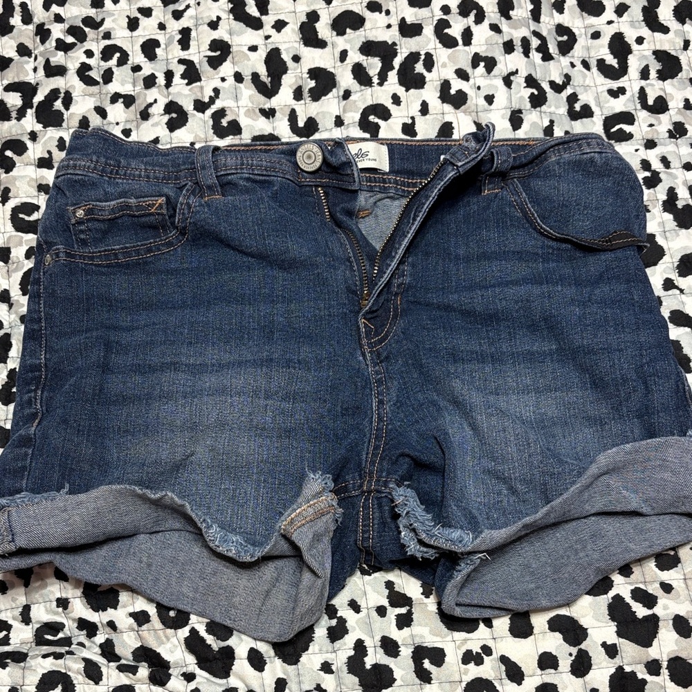 Angels Dark Blue Jean Shorts